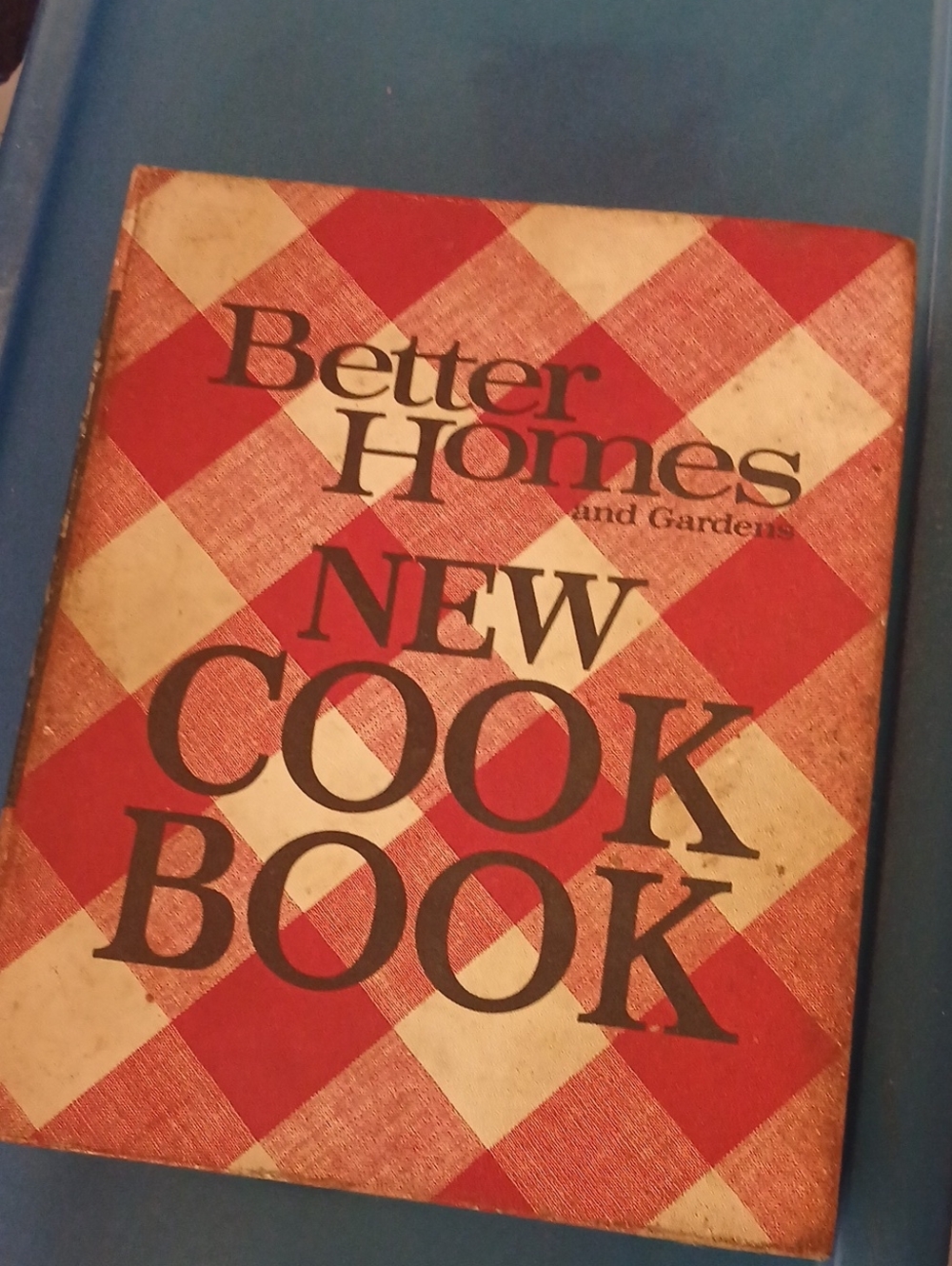 Better Homes And Gardens Cookbook with Red and Cream Plaid Cover